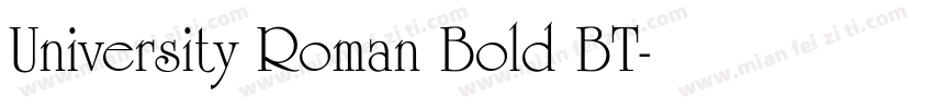 University Roman Bold BT字体转换